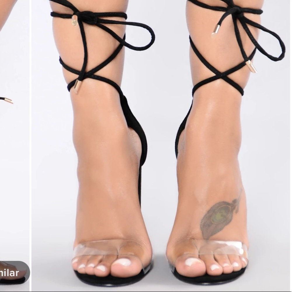 Black Fashion Nova Heels - Size 10